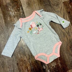 John Deere Baby Girl Onsie
